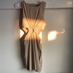 Zara Linen Blend Dress with cut out detail